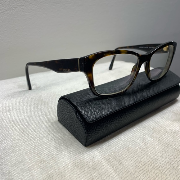Prada Women's Tortoiseshell Optical Glasses - Black & Brown - Picture 4 of 8